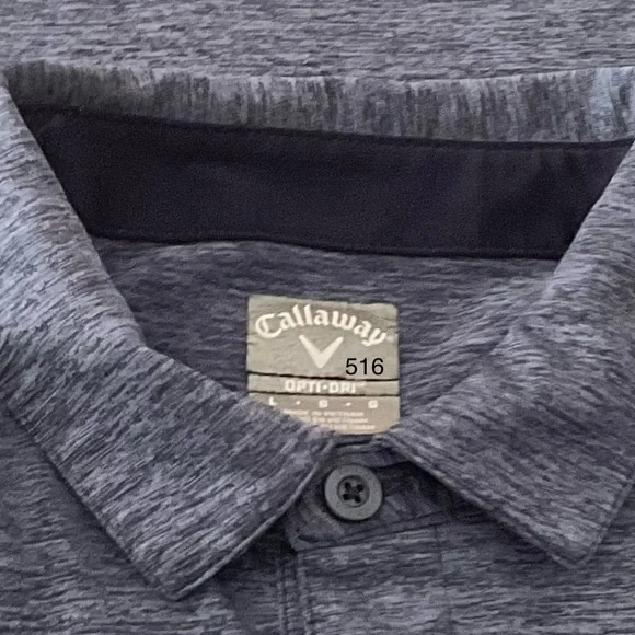 Callaway Opti-DRI Men’s Heather Navy Polo Shirt for Men SZ: L. - Picture 7 of 7